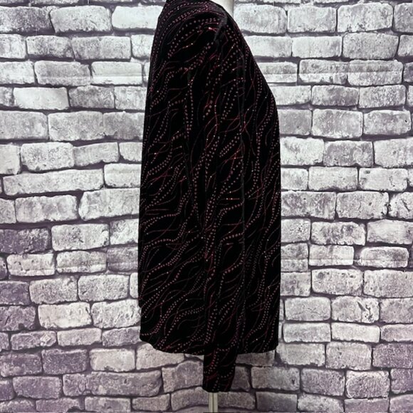 Notions Black & White Cardigan W/ Attached Tank Size 1X - Picture 7 of 8